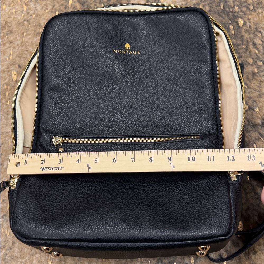 MONTAGE Black vegan cork leather convertible backpack and everyday bag LIKE NEW - Picture 7 of 8